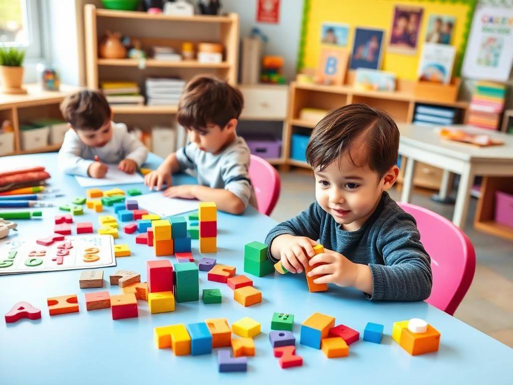 Comprehensive Curriculum | Hazel's Christian Preschool Preschool children exploring books and hands-on learning materials as part of the comprehensive curriculum at Hazel's Christian Preschool