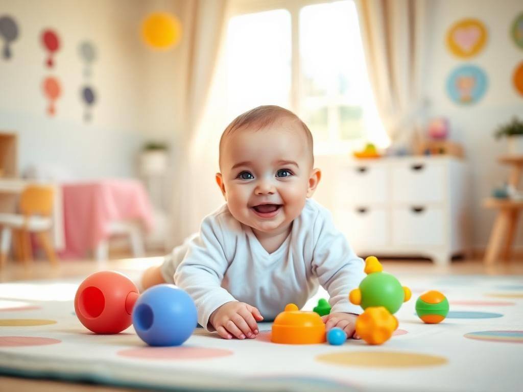 Infant Care – 0 weeks - 18 months | Hazel's Christian Preschool Caring teacher holding a smiling infant in the nurturing infant care room at Hazel's Christian Preschool in Modesto, CA